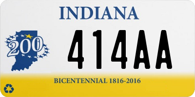 IN license plate 414AA