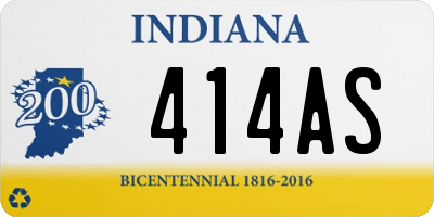 IN license plate 414AS