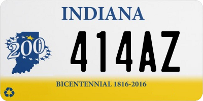 IN license plate 414AZ