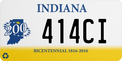 IN license plate 414CI