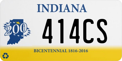 IN license plate 414CS