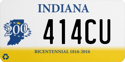 IN license plate 414CU