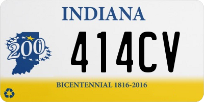 IN license plate 414CV