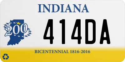 IN license plate 414DA