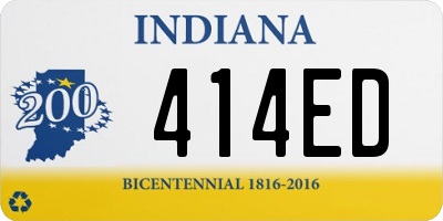 IN license plate 414ED