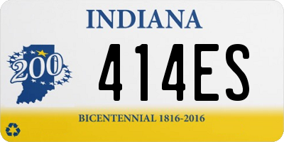 IN license plate 414ES