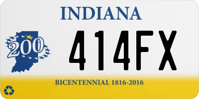 IN license plate 414FX
