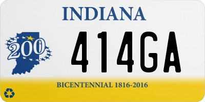 IN license plate 414GA