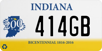 IN license plate 414GB