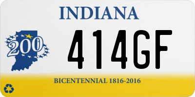 IN license plate 414GF