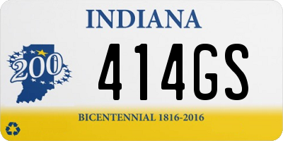 IN license plate 414GS