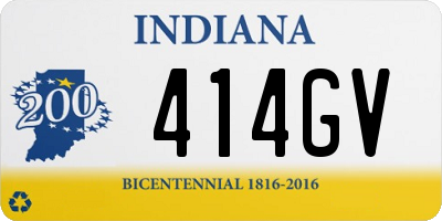 IN license plate 414GV