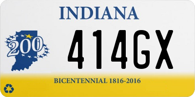 IN license plate 414GX