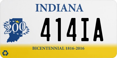 IN license plate 414IA