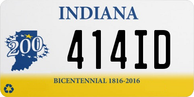 IN license plate 414ID