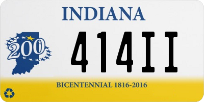 IN license plate 414II