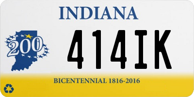 IN license plate 414IK