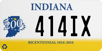 IN license plate 414IX