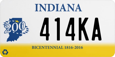 IN license plate 414KA