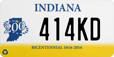IN license plate 414KD