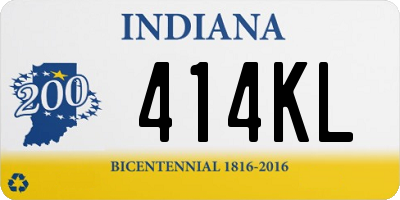 IN license plate 414KL