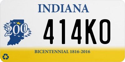 IN license plate 414KO