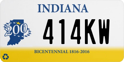 IN license plate 414KW