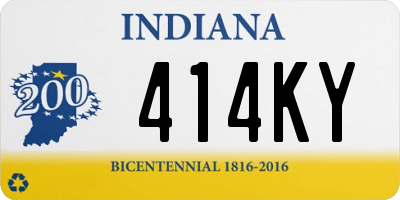 IN license plate 414KY