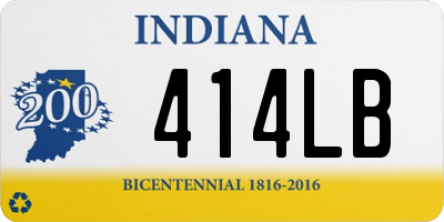 IN license plate 414LB