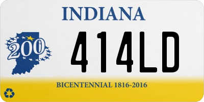 IN license plate 414LD