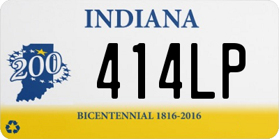 IN license plate 414LP