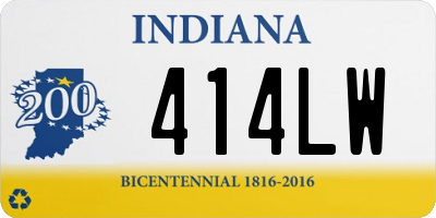 IN license plate 414LW