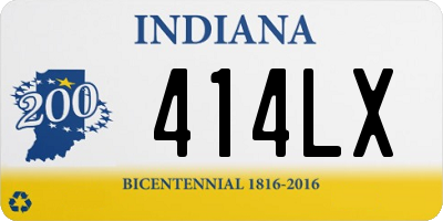 IN license plate 414LX