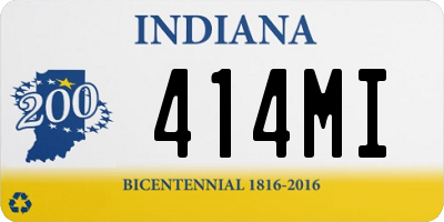 IN license plate 414MI