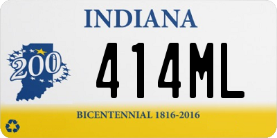 IN license plate 414ML