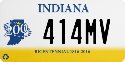 IN license plate 414MV