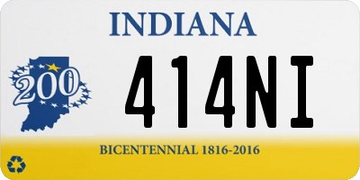 IN license plate 414NI