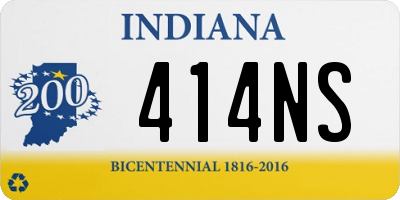 IN license plate 414NS