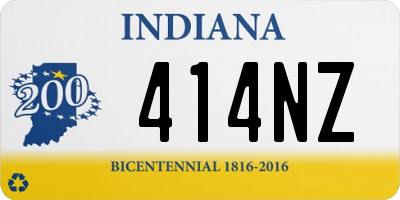 IN license plate 414NZ