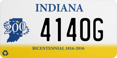 IN license plate 414OG