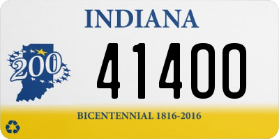 IN license plate 414OO