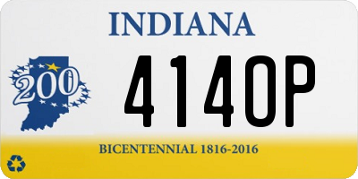 IN license plate 414OP