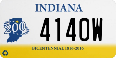 IN license plate 414OW