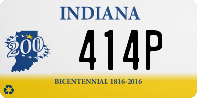 IN license plate 414P