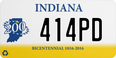 IN license plate 414PD