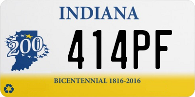 IN license plate 414PF