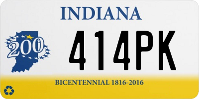 IN license plate 414PK