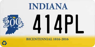 IN license plate 414PL