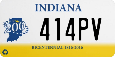 IN license plate 414PV