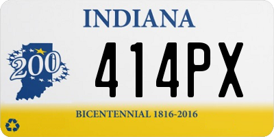 IN license plate 414PX